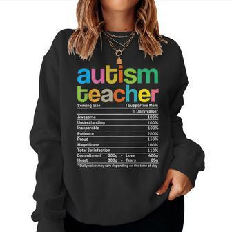 Autism Teacher Facts Autism Awareness For Teacher Women Sweatshirt | Mazezy