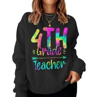 Back To School Fourth Grade Teacher Motivational Tie Dye Kid Women Sweatshirt | Mazezy