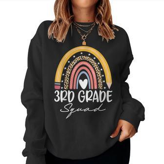 Back To School Rainbow 3Rd Third Grade Squad Teachers Women Sweatshirt - Monsterry