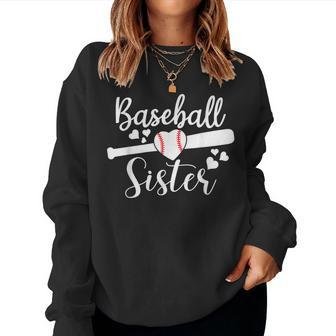 Baseball Lover Cute Baseball Sister Women Sweatshirt | Mazezy