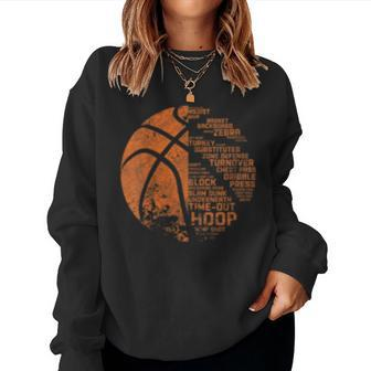 Basketball - Basketball Terms Motivational Women Sweatshirt | Mazezy