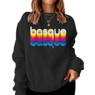 Basque Pride - Colorful Rainbow Graphic - Proud Basque Women Sweatshirt | Mazezy