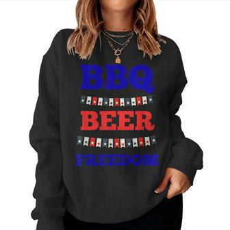 Bbq Beer Freedom Beer Women Sweatshirt | Mazezy
