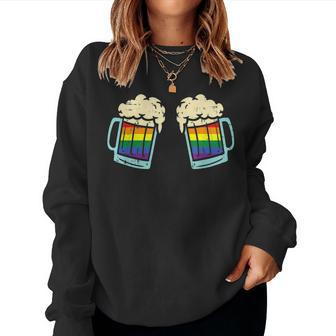Beer Bra Lesbian Gay Pride Ally Rainbow Lgbtq Women Women Sweatshirt | Mazezy