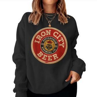 Beer Irons City Pittsburgh Beer Lover Women Crewneck Graphic Sweatshirt - Monsterry