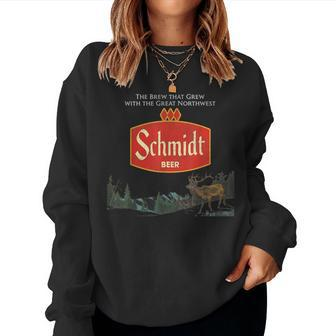 Beer Schmidt Beer Retro Defunct Nature Scene  Women Crewneck Graphic Sweatshirt