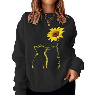 Best Cat Mom Ever Cat Lover Sunflower Pet Lover Women Sweatshirt - Seseable