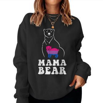 Bisexual Pride Flag Bi Lgbtq Mom Mama Bear Women Sweatshirt | Mazezy