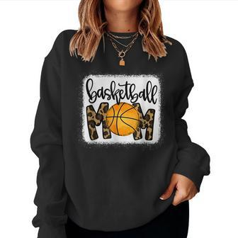 Bleached Basketball Mom Messy Bun Player Mom Game Day Vibes Women Sweatshirt - Monsterry