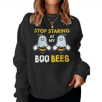 Boo Bees Boobies Costume Cute Animal Insect Lover For Women Women Sweatshirt | Mazezy