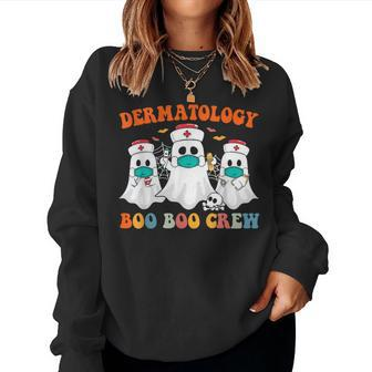 Boo Boo Crew For Dermatology Nurse Halloween Scrub Women Sweatshirt - Monsterry