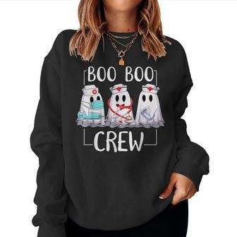 Boo Boo Crew Nurse Ghost Nursing Halloween Costume Women Sweatshirt - Monsterry CA