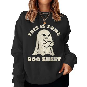 This Is Some Boo Sheet Halloween Costumes Women Sweatshirt - Seseable