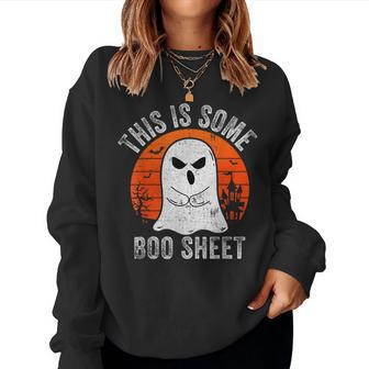 This Is Some Boo Sheet Ghost Halloween Costume Women Sweatshirt | Mazezy