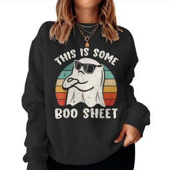 This Is Some Boo Sheet Halloween Ghost Women Sweatshirt - Monsterry DE