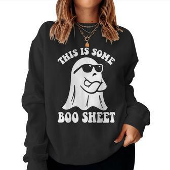 This Is Some Boo Sheet Halloween Ghost Women Sweatshirt - Monsterry UK