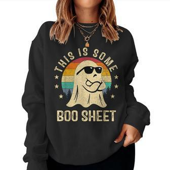 This Is Some Boo Sheet Halloween Ghost Women Sweatshirt | Mazezy