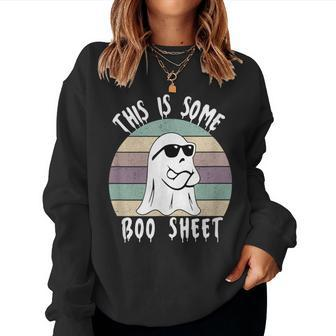 This Is Some Boo Sheet Halloween Ghost Women Sweatshirt | Mazezy