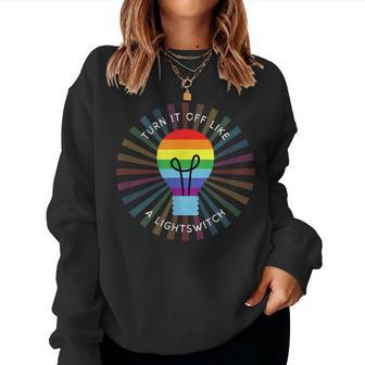 Book Of Mormon Musical Rainbow Turn It Off Women Sweatshirt | Mazezy