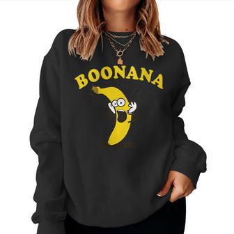 Boonana Halloween Banana Spice Boo Scare Scary Women Sweatshirt | Mazezy