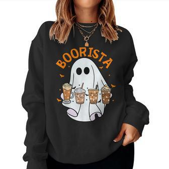 Boorista Barista Ghost Coffee Halloween Spooky Season Women Sweatshirt - Thegiftio UK