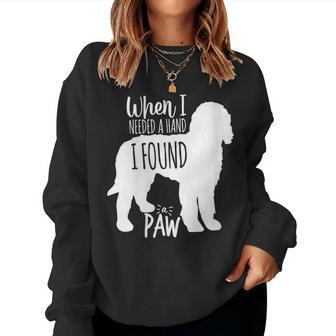 Boxerdoodle When Need Hand Found Paw Dog Mom Dad Women Women Sweatshirt | Mazezy