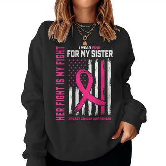 Breast Cancer Her Fight Is My Fight I Wear Pink Sister Women Sweatshirt - Monsterry CA