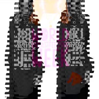 Breast Milk Awareness Design Funny Breastfeeding Mom Women Crewneck Graphic Sweatshirt - Seseable