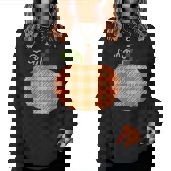 Buffalo Plaid Pumpkin Patch Kids Adults Fall Halloween Halloween Women Sweatshirt | Mazezy