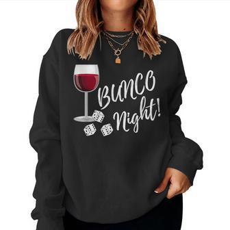 Bunco Night Wine Dice T Women Sweatshirt - Seseable