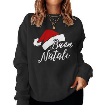 Buon Natale American Italian Merry Xmas Christmas Women Sweatshirt | Mazezy