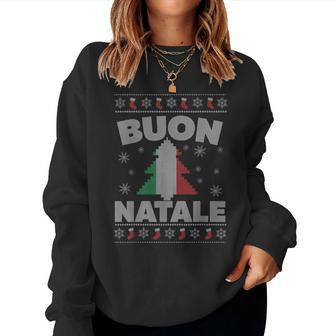 Buon Natale Italian Ugly Christmas Sweater For Man And Women Sweatshirt - Seseable