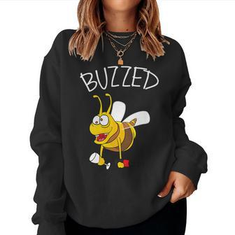 Buzzed Bee Buzzed Wine Drinking Beekeeper Women Sweatshirt | Mazezy