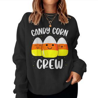 Candy Corn Crew Halloween Costume Friends Women Sweatshirt - Seseable