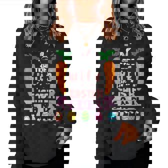 Carrots Bunny Face Will Trade Wife For Easter Candy Eggs Women Sweatshirt | Mazezy