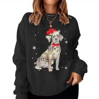 Catahoula Leopard Dog Christmas Light Xmas Mom Dad For Mom Women Sweatshirt | Mazezy