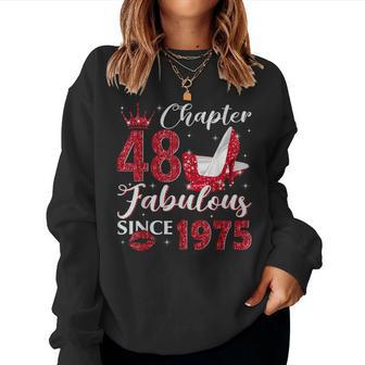 Chapter 48 Fabulous Since 1975 48Th Birthday For Women Sweatshirt - Monsterry UK
