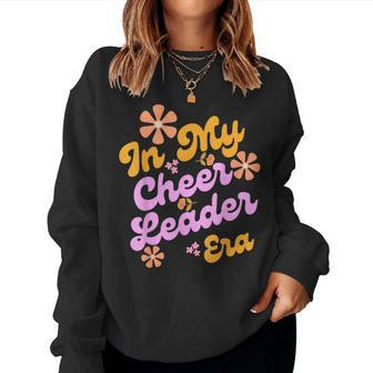In My Cheer Leader Era Cheerleading Coach Groovy Retro Women Sweatshirt - Seseable