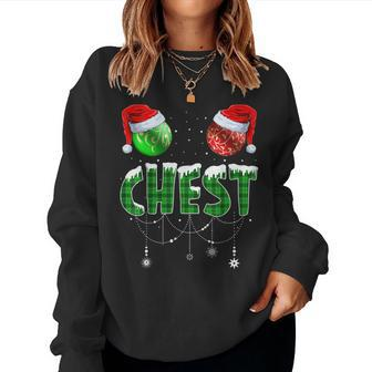 Chestnuts Matching Family Chest Nuts Christmas Couples Women Sweatshirt - Seseable
