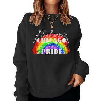 Chicago Pride Rainbow For Gay Pride Women Sweatshirt | Mazezy