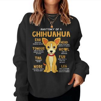 Chihuahua Anatomy Dog Mom Dad For Mom Women Sweatshirt | Mazezy