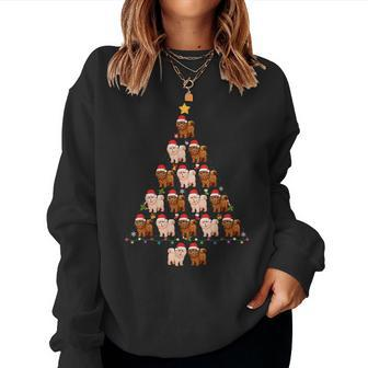 Chow Chow Dog Christmas Tree Ugly Christmas Sweater Women Sweatshirt - Monsterry UK