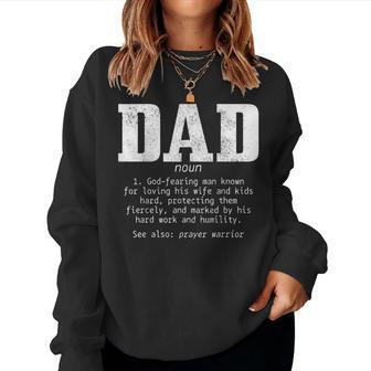 Christian Dad Religious Faith Bible Verse Fathers Day Women Crewneck Graphic Sweatshirt - Seseable