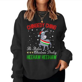 Christmas Donkey Italian Xmas For Men Women Sweatshirt | Mazezy