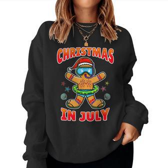 Christmas In July Gingerbread Women Crewneck Graphic Sweatshirt - Seseable
