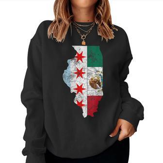 Cinco De Mayo Chicago Mexican Flag Men Women Kids Women Sweatshirt | Mazezy