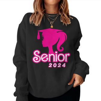 Class Of 2024 Senior Pink Seniors 2024 Girls Women Sweatshirt - Monsterry AU
