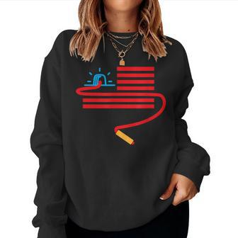 Clever American Flag Quiz Bowl Usa Women Sweatshirt | Mazezy
