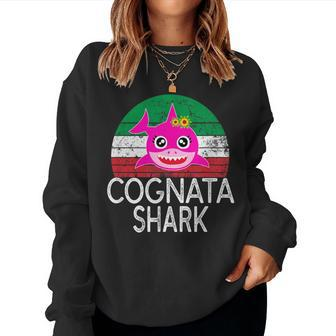 Cognata Shark Italian Sister In Law Women Sweatshirt | Mazezy