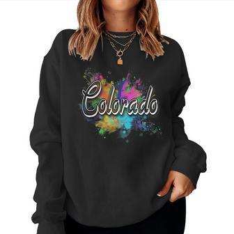 Colorado Apparel For Men Women & Kids - Colorado Women Crewneck Graphic Sweatshirt - Seseable